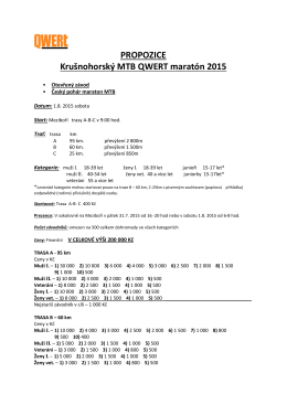 PROPOZICE Krušnohorský MTB QWERT maratón 2015