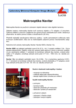Makrooptika Navitar - Laboratory Imaging
