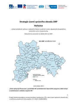 Strategie území správního obvodu ORP Hořovice