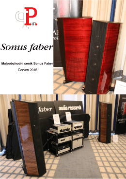 Maloobchodní ceník Sonus Faber