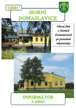 Klub žen Horní Domaslavice, z
