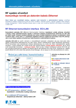 Komunikace RF systému v síti Ethernet