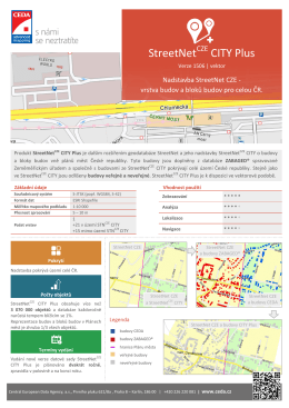 StreetNet CITY Plus - Central European Data Agency, a.s.