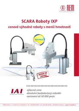SCARA Roboty IXP - REM