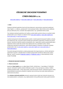 Všeobecné obchodní podmínky - soubor PDF ke - Cyber