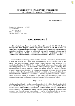 Kasino Žďárek - Zamítnutí odvolání investora 2015