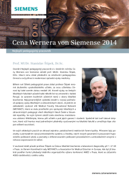 Cena Wernera von Siemense 2014