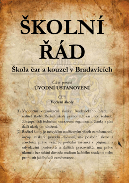 ŠKOLNÍ ŘÁD - BRADON.cz