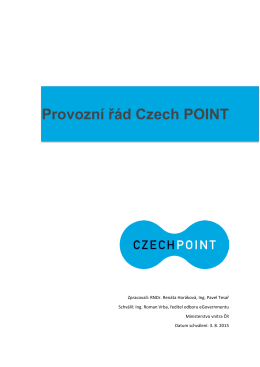 Provozní řád Czech POINT