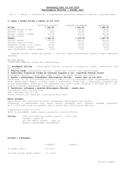 Závěrečný účet Mikroregionu Želivka za rok 2002