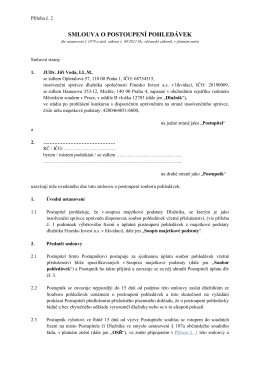 smlouva o postoupení pohledávek - JUDr. Jiří Voda, LL.M., advokát