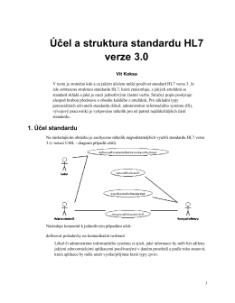 Účel a struktura standardu HL7 verze 3