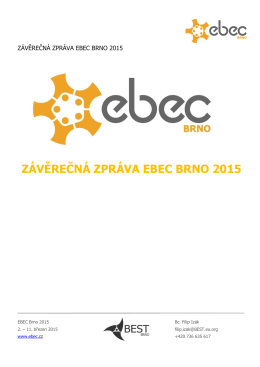 ZÁVĚREČNÁ ZPRÁVA EBEC BRNO 2015