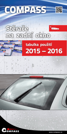 Stěrače na zadní okno Stěrače na zadní okno 2015 – 2016