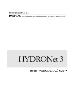 HYDRONet 3 - Příručka pro modul Podkladové mapy