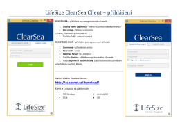 LifeSize ClearSea Client – pr ihla š ení