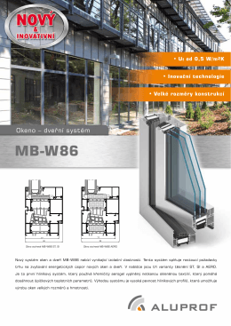 Prospekt okeno – dveřních systémů MB-W86