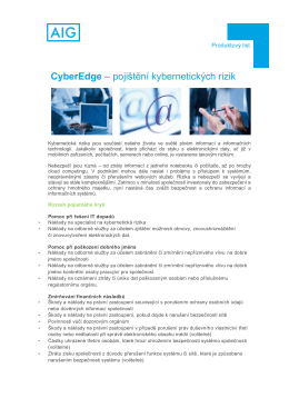 CyberEdge – pojištění kybernetických rizik