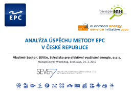 ANALÝZA ÚSPĚCHU METODY EPC V ČESKÉ REPUBLICE