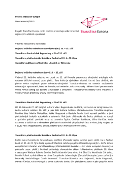 Projekt TransStar Europa Newsletter 04/2015 Projekt TransStar