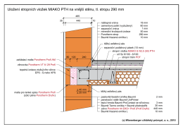 Uložení stropních vložek MIAKO PTH na vnější stěnu, tl. stropu 290
