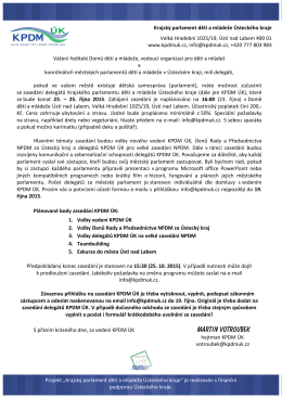 Přihláška a pozvánka na zasedání delegátů KPDM ÚK 23.