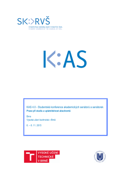 KAS 4.0 - Studentská konference akademických senátorů a senátorek