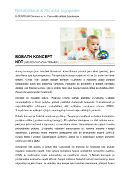 NDT-Bobath koncept - Dětská rehabilitace Olomouc