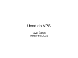 Úvod do VPS - InstallFest