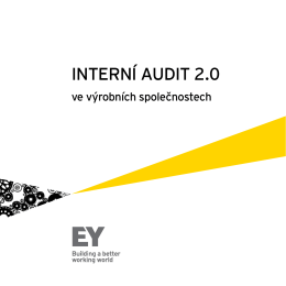 Interní Audit 2.0 ve výrobních společnostech