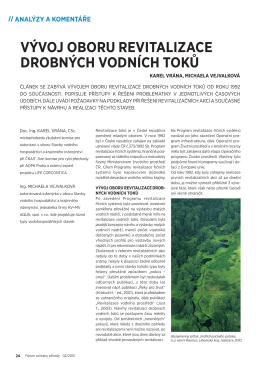 PDF článku ke stažení - Fórum ochrany přírody