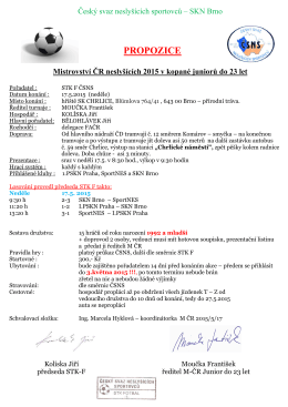 Propozice M CR Fotbal Juniori 17.5^.2015