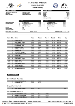 mladší žáci slalom - Ski centrum Říčky v Orlických horách