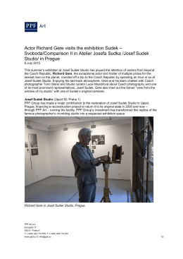 Actor Richard Gere visits the exhibition Sudek – Svoboda