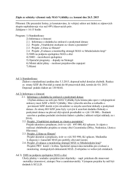 Zápis ze schůzky výkonné rady MAS Vyhlídky z.s. konané dne 26.5