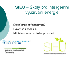 SIEU - Školy pro inteligentní využívání energie