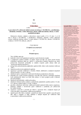 1 - III. Návrh VYHLÁŠKA ze dne 2015, k provedení § 19 a některých