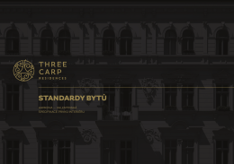 STANDARDY BYTŮ - Three Carp Residences