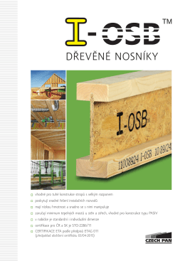 I-OSB™ dřevěné nosníky