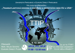„Transatlantická dohoda o obchodu a investicích