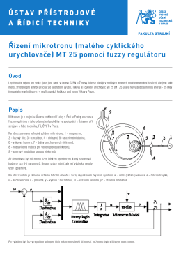 Řízení mikrotronu (malého cyklického urychlovače) MT 25 pomocí