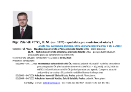 Mgr. Zdeněk PETZL, LL.M. - Sdružení automobilového průmyslu