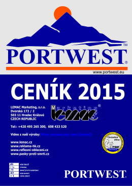 portwest ceník prodej 08-2015