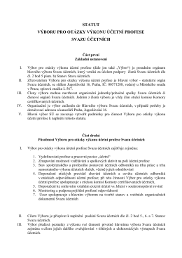 Statut Výboru pro otázky účetní profese Svazu