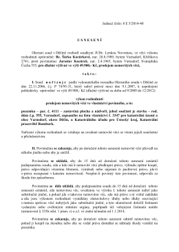Jednací číslo: 8 E 5/2014-40 U S N E S E N Í Okresní soud v Děčíně
