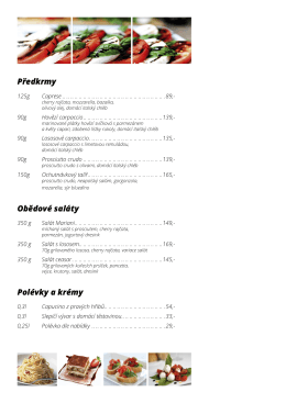 Jídelní lístek restaurace otevřete zde ve formátu pdf