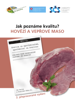 HOVĚZÍ A VEPŘOVÉ MASO - Sdružení českých spotřebitelů