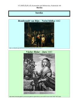 baroko Rembrandt van Rijn – Noční hlídka 1642 Václav Holar