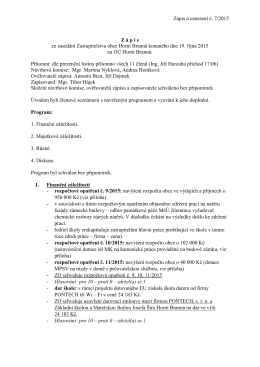 Usnesení zastupitelstva obce 7/2015 a zápis