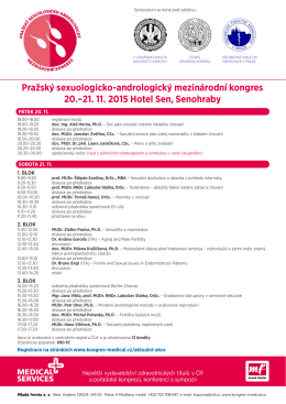 Pražský sexuologicko-andrologický mezinárodní kongres 20.–21. 11